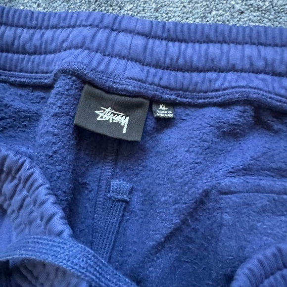 Stussy Navy Wide Sweatpants - Picture 4 of 4